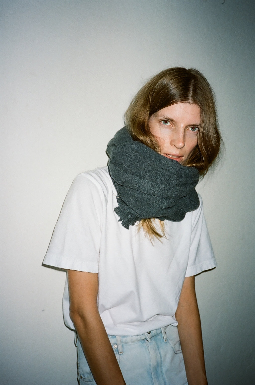 Mélange cashmere wrap